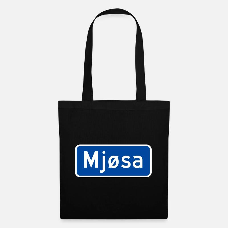 Der Mjøsa-See - Stoffbeutel - Schwarz