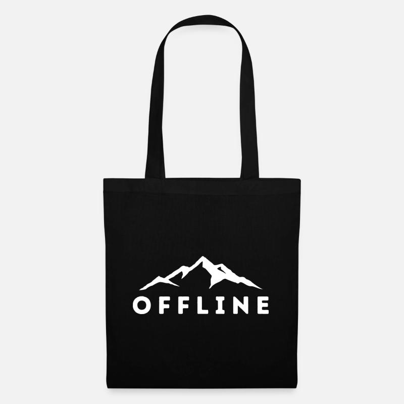OFFLINE BERGE - Stoffbeutel - Schwarz
