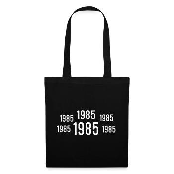 Retro 1985 Geburtstag 1985 Jahrgang Geschenk 1985 - Stoffbeutel - Schwarz - Vorne