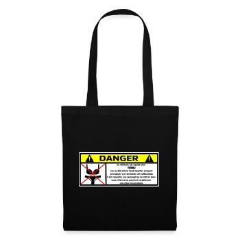 Autocollant  - Sac en tissu - noir - Devant