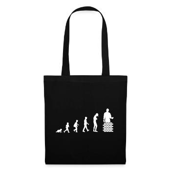 Evolution from baby to bricklayer / profession - Tote Bag - black - Front