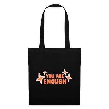 You Are Enough Self Love Motivational Quote - Tote Bag - black - Front