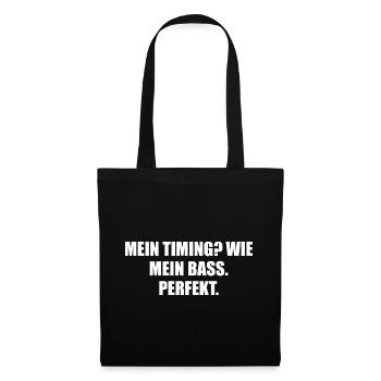 My Timing My Bass Perfect - Tote Bag - black - Front