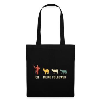 Moi et mes suiveurs, chèvres chèvres rétro - Sac en tissu - noir - Devant