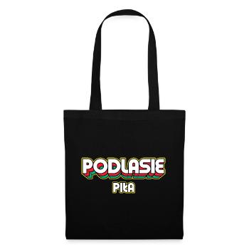 Podlasie Piła. Name des Retro-Bezirks - Stoffbeutel - Schwarz - Vorne