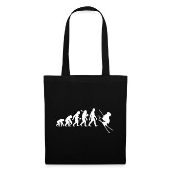 Skier Evolution for downhill skiing - Tote Bag - black - Front