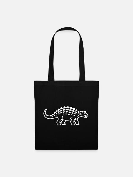 Stegosaurus Silhouette - Stoffbeutel - Schwarz