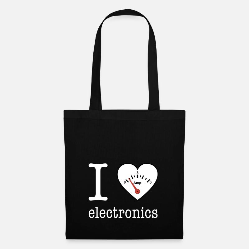I love Electronics - electronics / gift idea - Tote Bag - black