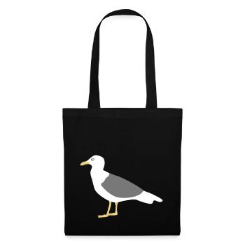 seagull mouette - Sac en tissu - noir - Devant