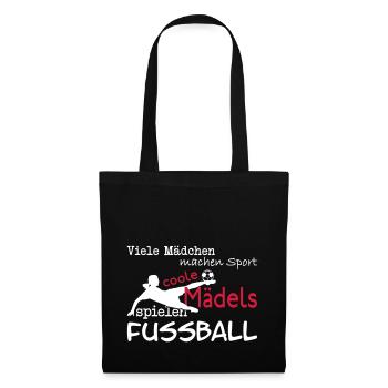Viele Mädchen machen Sport, coole Mädels... - Stoffbeutel - Schwarz - Vorne