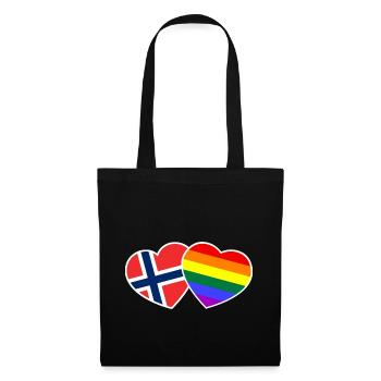 LGBT Gay Lesbian Norway Norge Flag Gift - Tote Bag - black - Front