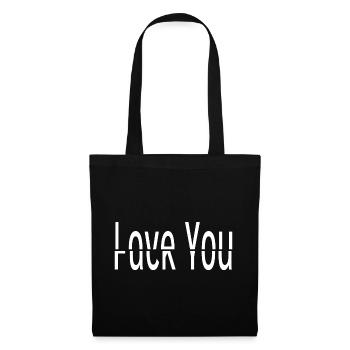 Je t'aime - vas te faire encule - Sac en tissu - noir - Devant