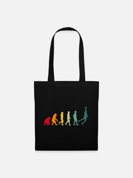 Cadeau rétro de joueur de basket-ball évolution - Sac en tissu - noir