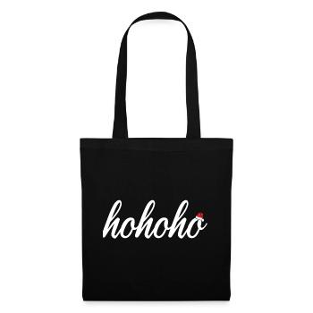 hohoho with Santa's hat - Tote Bag - black - Front