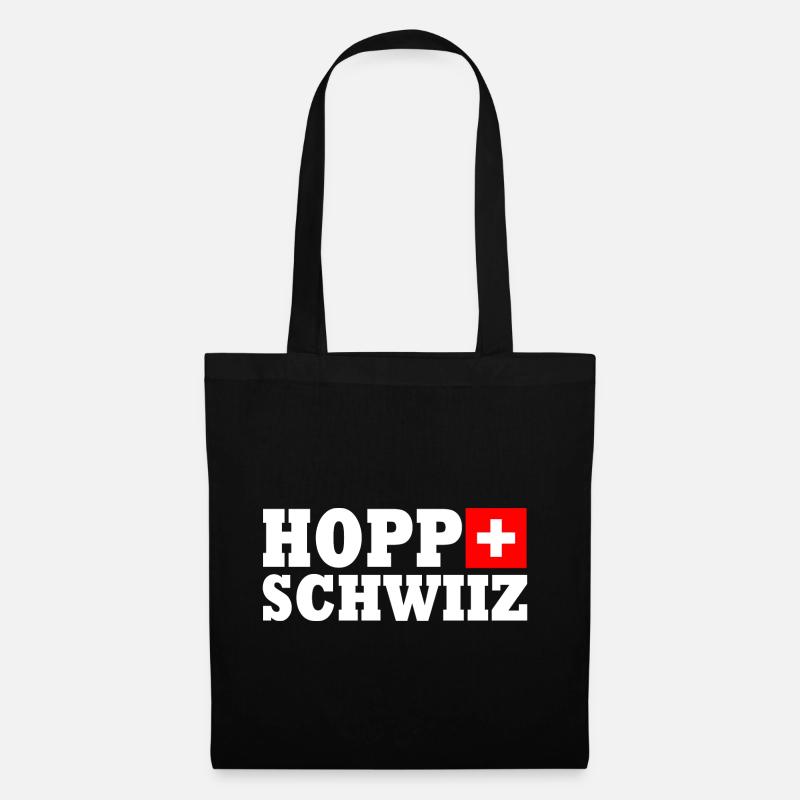 Hopp schwiiz - Stoffbeutel - Schwarz