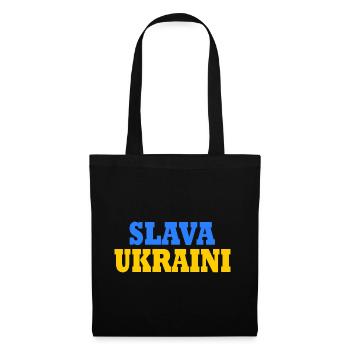 Slava ukraini - Stoffbeutel - Schwarz - Vorne