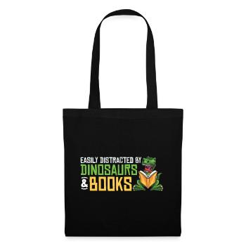 Dinosaur Book Read Dino Read Funny Readers - Tote Bag - black - Front