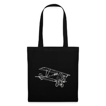 Avion - Sac en tissu - noir - Devant
