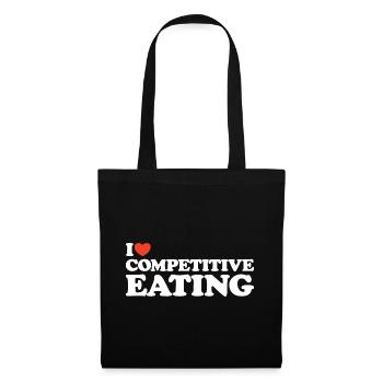I love Competitive Eating Heart Shirt - Tote Bag - black - Front
