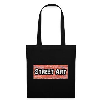 Street Art - Stoffbeutel - Schwarz - Vorne