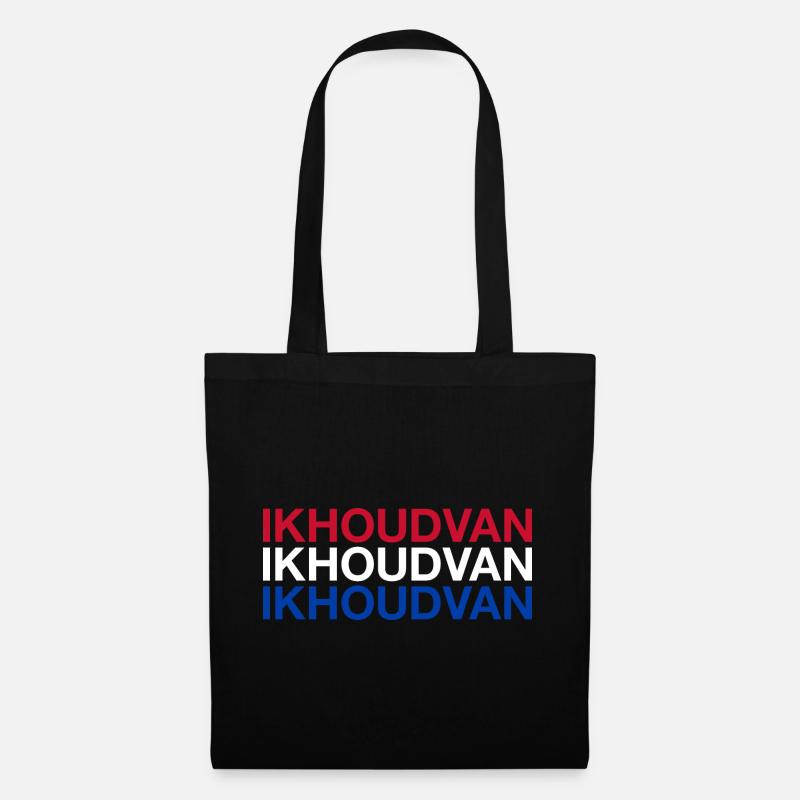 I LOVE PAYS-BAS Drapeau des Pays-Bas - Sac en tissu - noir