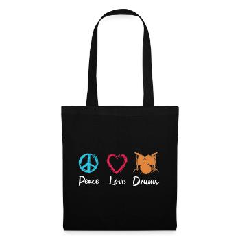 Peace Love Drums - Tote Bag - black - Front