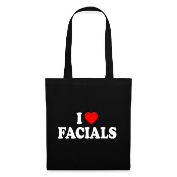 I love facials - Sac en tissu - noir - Devant
