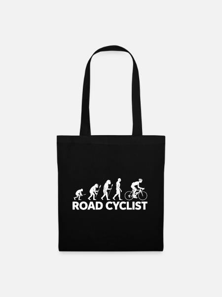 Evolution of a Road Cyclist Silhouette - Tote Bag - black