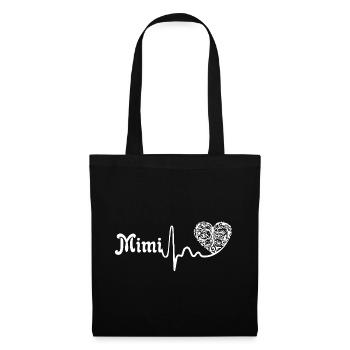 Mother's Day Mimi Heartbeat - Tote Bag - black - Front
