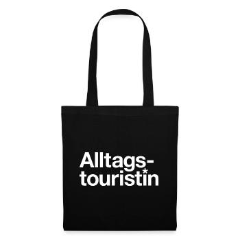 GODNEWS Everyday Tourist »Logo« (white) - Tote Bag - black - Front