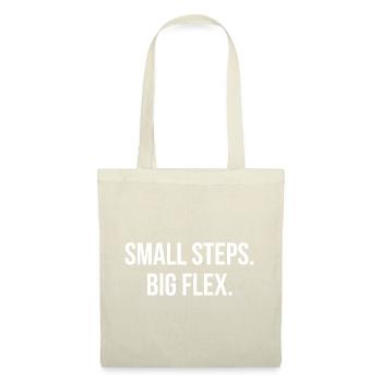 SMALL STEPS. BIG FLEX. | Greyline Official - Tote Bag - nature - Front