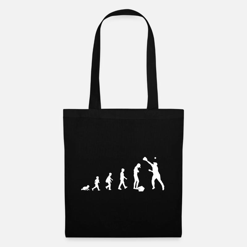 Evolution vom Baby zum Baseball Spieler / Sport - Stoffbeutel - Schwarz