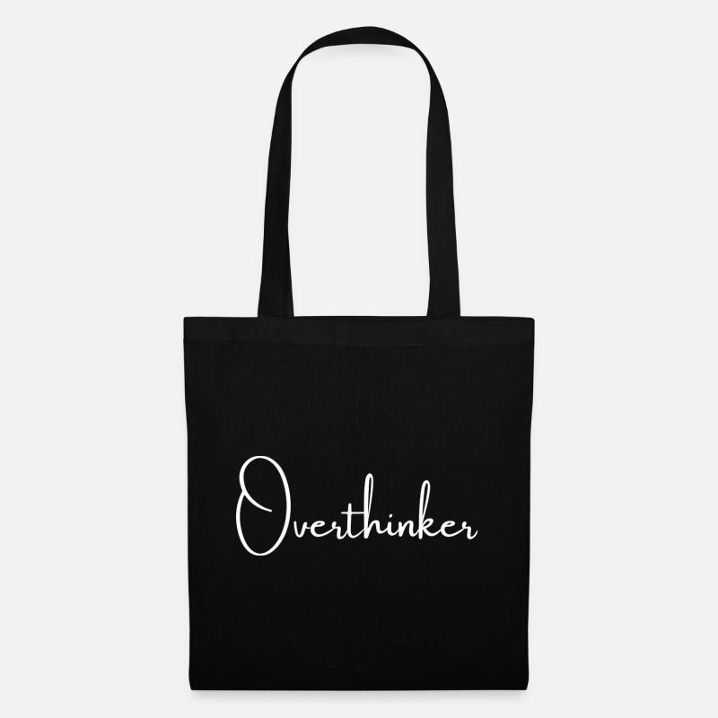 Overthinker | Greysoul Thoughts - Tote Bag - black