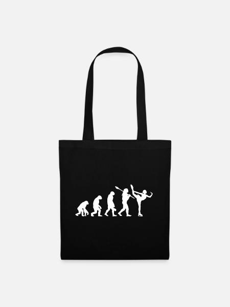 Entwicklung des Mannes, Eiskunstlauf-Mädchen, Eislauf-Mädchen - Stoffbeutel - Schwarz