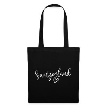 Cœur Suisse Femmes Amour Suisse - Sac en tissu - noir - Devant