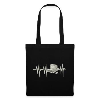 Heartbeat Computer - Stoffbeutel - Schwarz - Vorne