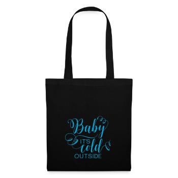 Baby it s cold outside Hiver Christmas - Sac en tissu - noir - Devant