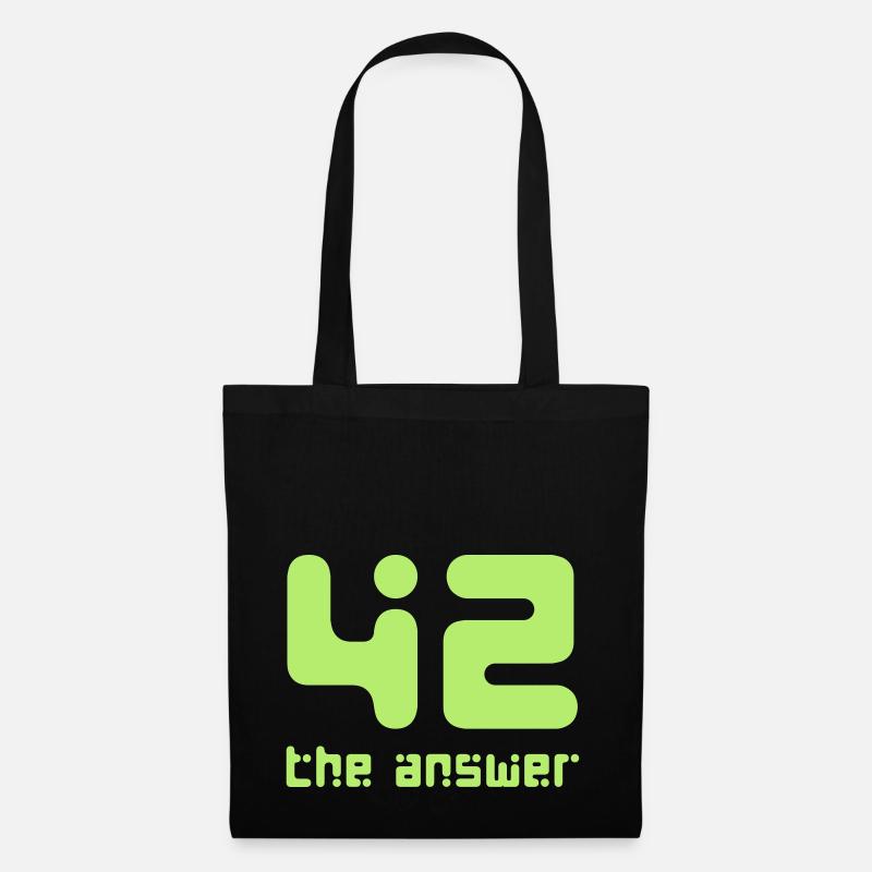 42, the Answer Antwort Galaxis Science Fiction UFO - Stoffbeutel - Schwarz