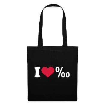 I love Alcool - Sac en tissu - noir - Devant