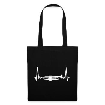 Trompette Battement du cœur ECG Trompette instrument à vent - Sac en tissu - noir - Devant