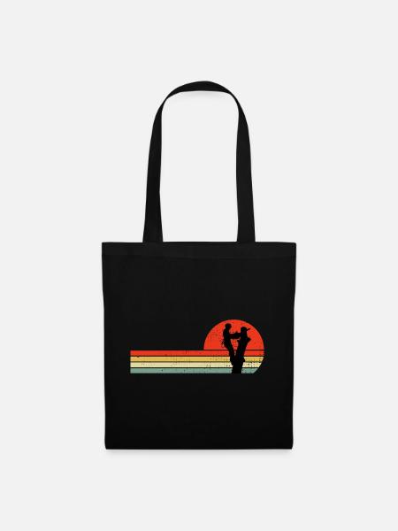 Arborist Baum Kletterer Arboriculture Vintage Retro - Stoffbeutel - Schwarz