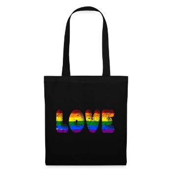 Aimer les LGBT - Sac en tissu - noir - Devant