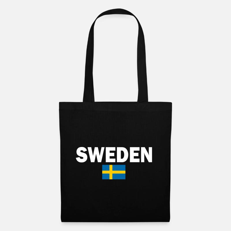Schweden - Stoffbeutel - Schwarz