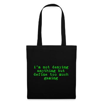Ne rien nier mais définir trop de jeu 2 - Sac en tissu - noir - Devant