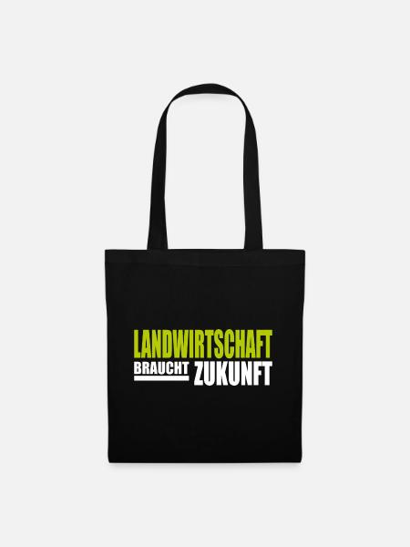 Landwirtschaft Braucht Zukunft Landwirt Protest - Stoffbeutel - Schwarz
