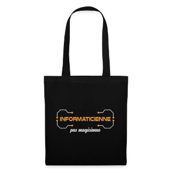 Je suis informaticienne pas magicienne Humour - Sac en tissu - noir - Devant
