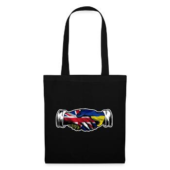 I Stand With Ukraine UK British Flag - Tote Bag - black - Front