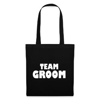 Team groom - Sac en tissu - noir - Devant