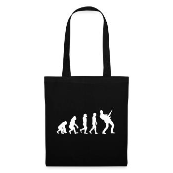Basse Guitariste Musicien Bassiste Evolution - Sac en tissu - noir - Devant