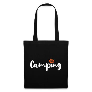 Camping Hawaii Handwriting Camper Caravan Motorhome - Tote Bag - black - Front